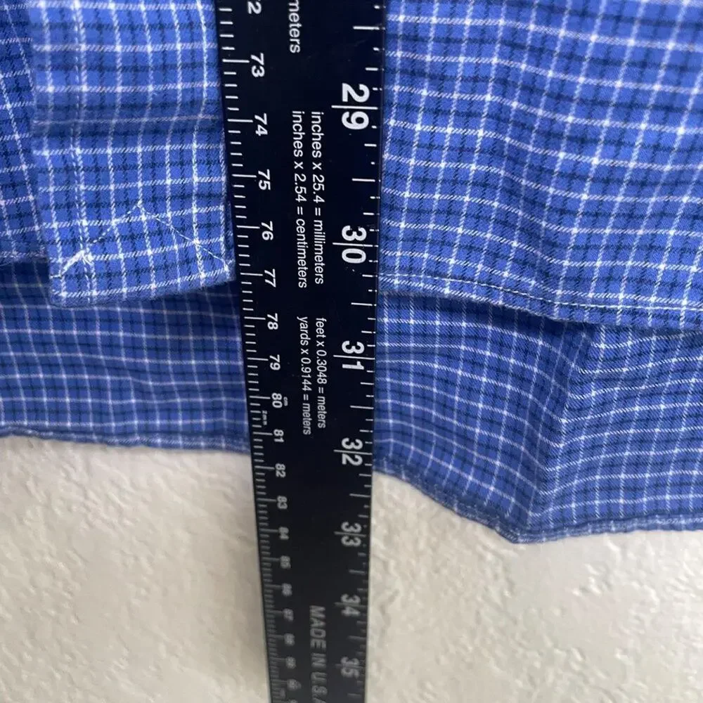 Polo Ralph Lauren Mens Shirt Size XL Plaid Blue Button Up Collared